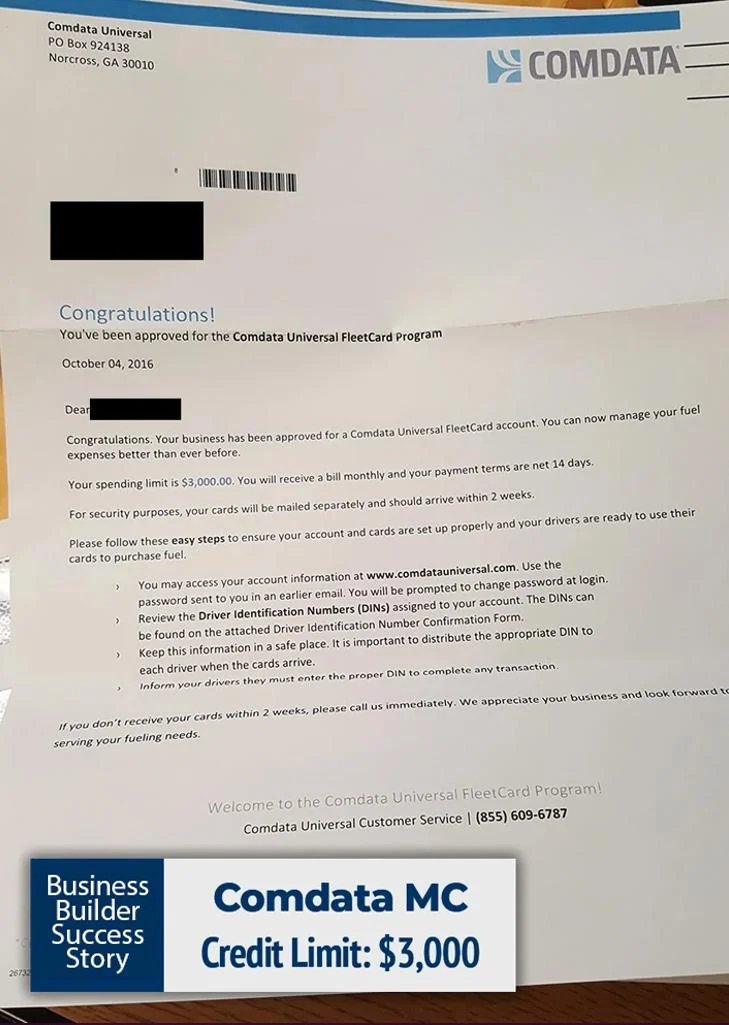 Comdata Universal FleetCard Program